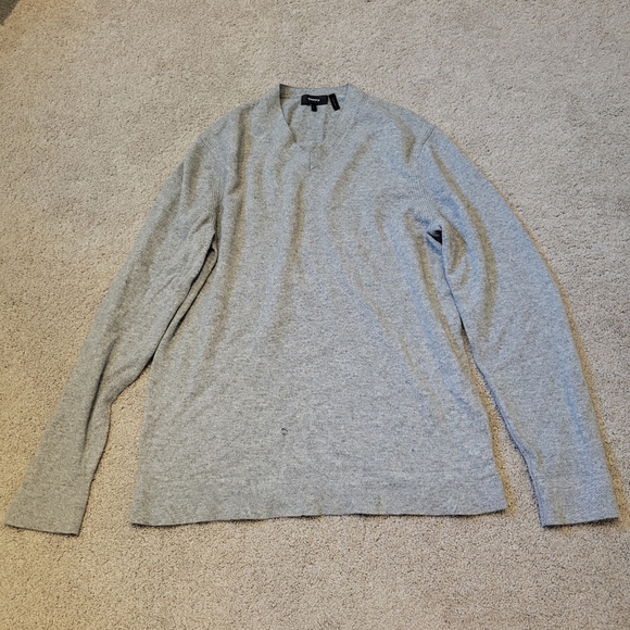 Theory Men's 100% Cashmere Reiser o 3 V-Neck Sweater **FLAWED** - Picture 3 of 14